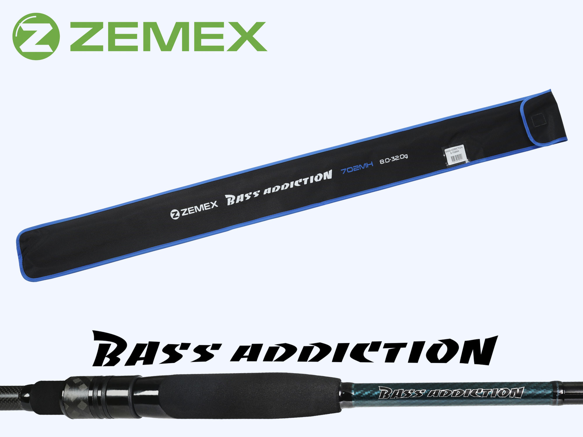 Спиннинг ZEMEX BASS ADDICTION 662M 6-21 g