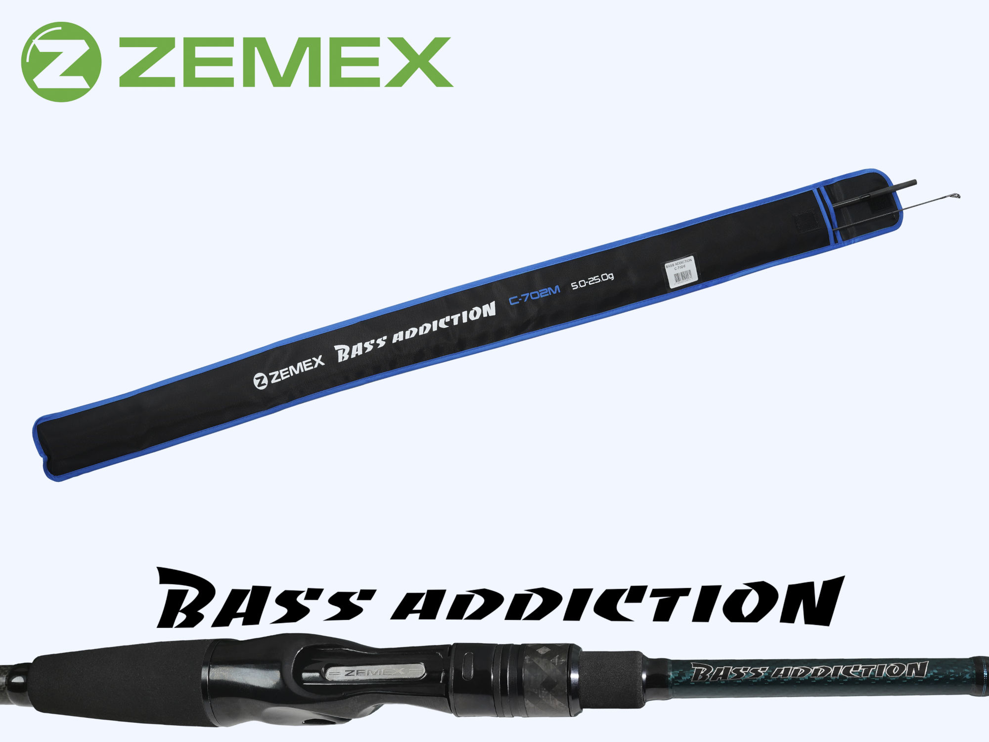 Спиннинг ZEMEX BASS ADDICTION Casting C662L 3-15 g