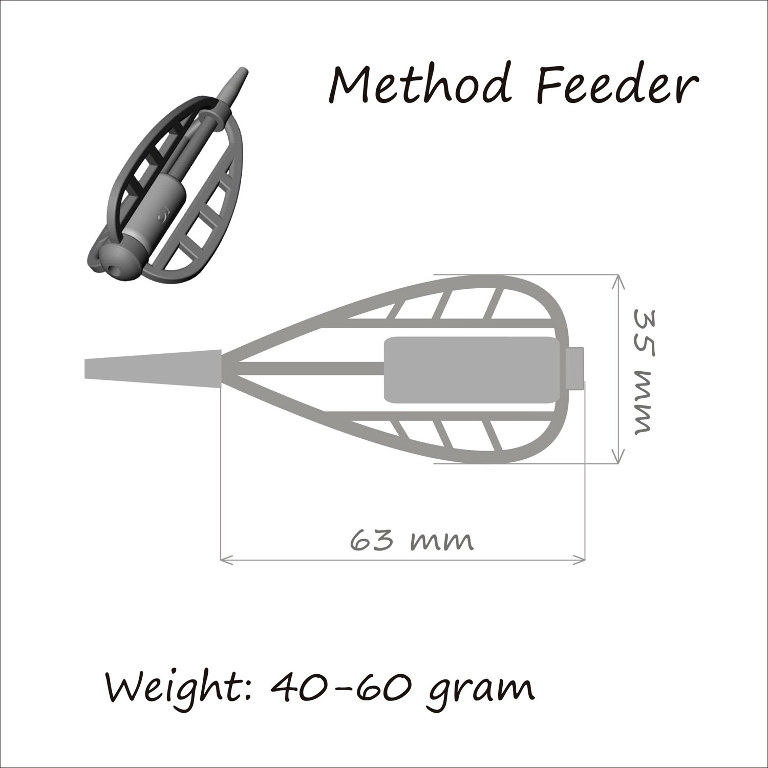 Кормушка ORANGE Method Feeder, 30 гр, в тех. уп. 10 шт