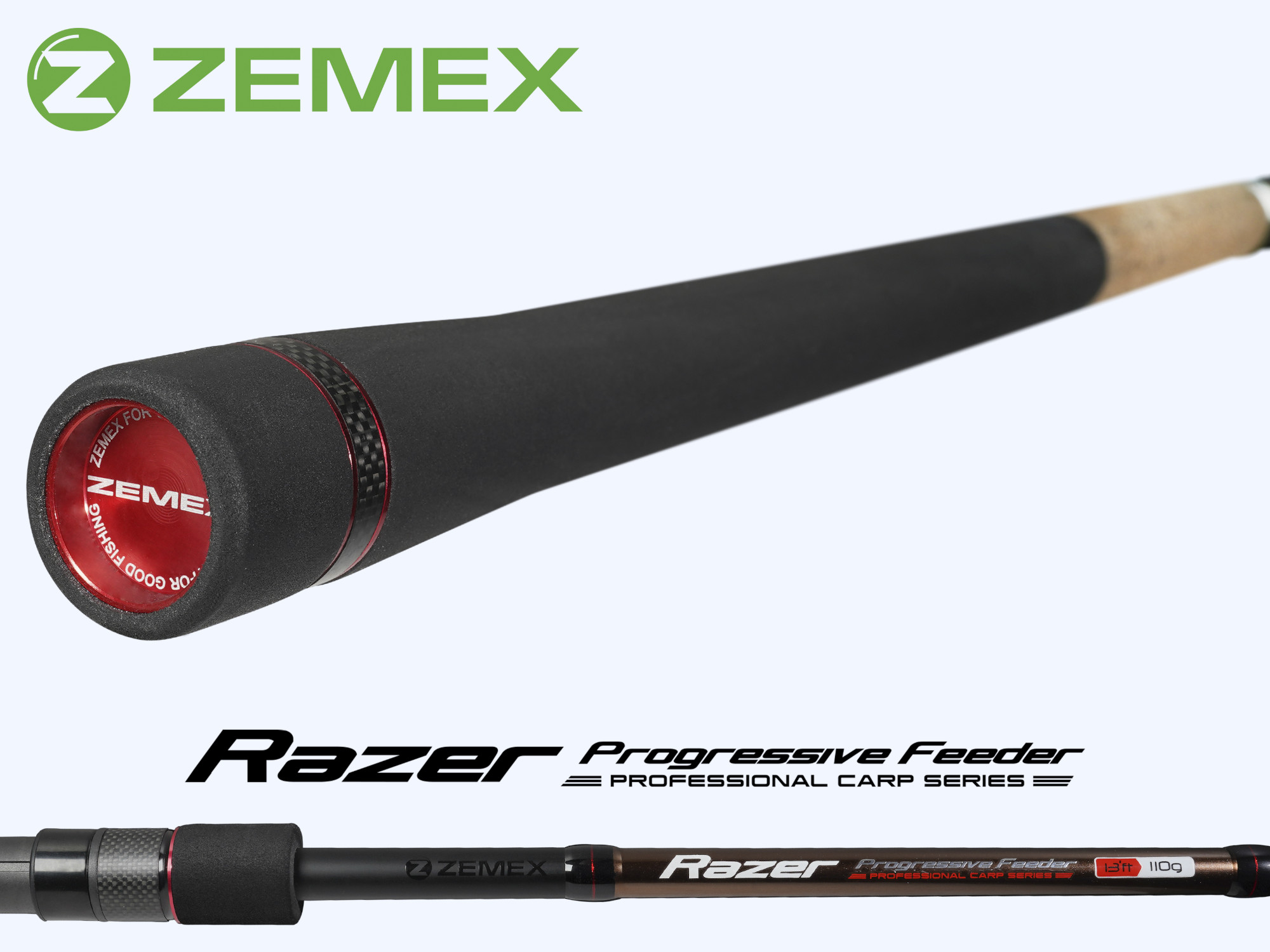 Удилище фидерное ZEMEX RAZER Progressive Feeder 13 ft - 110 g
