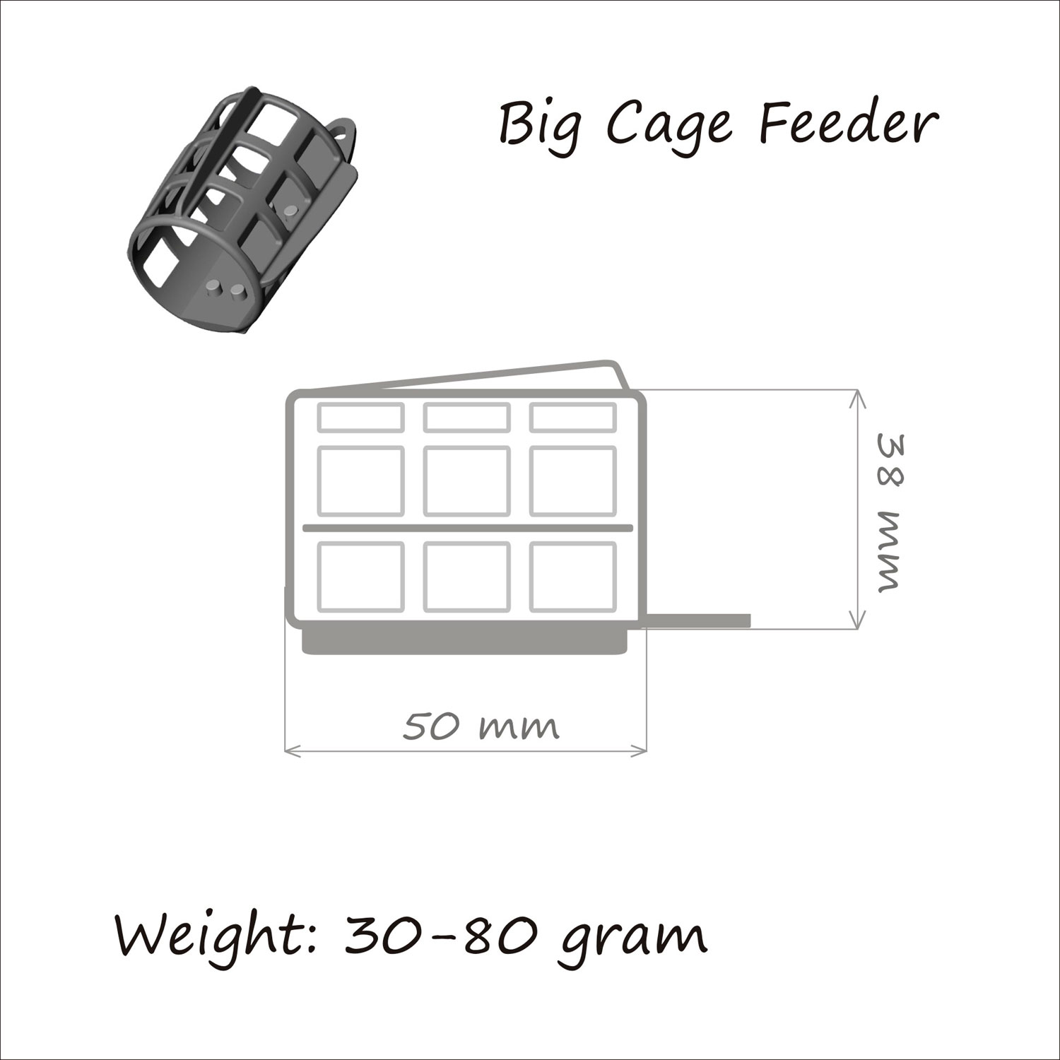 Кормушка ORANGE Big Cage Feeder, 50 гр, в тех. уп. 10 шт