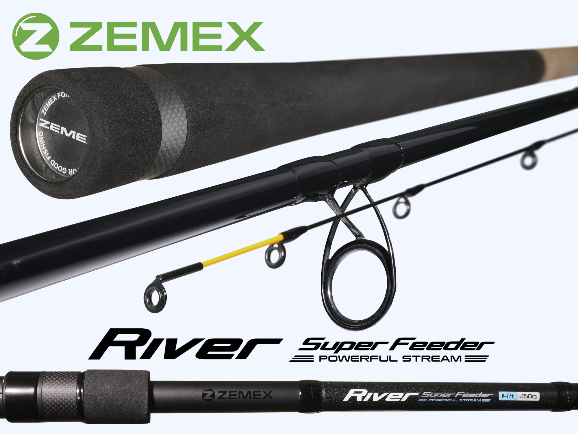 Удилище фидерное ZEMEX RIVER Super Feeder 13 ft - 180 g