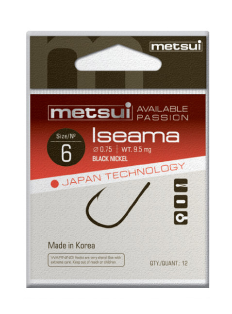 Крючки METSUI ISEAMA цвет bln, размер № 8, в уп. 12 шт