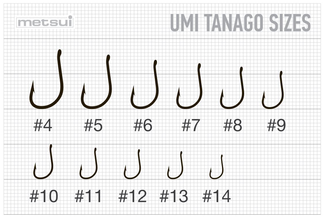 Крючки METSUI UMI TANAGO цвет bln, размер № 7, в уп. 12 шт