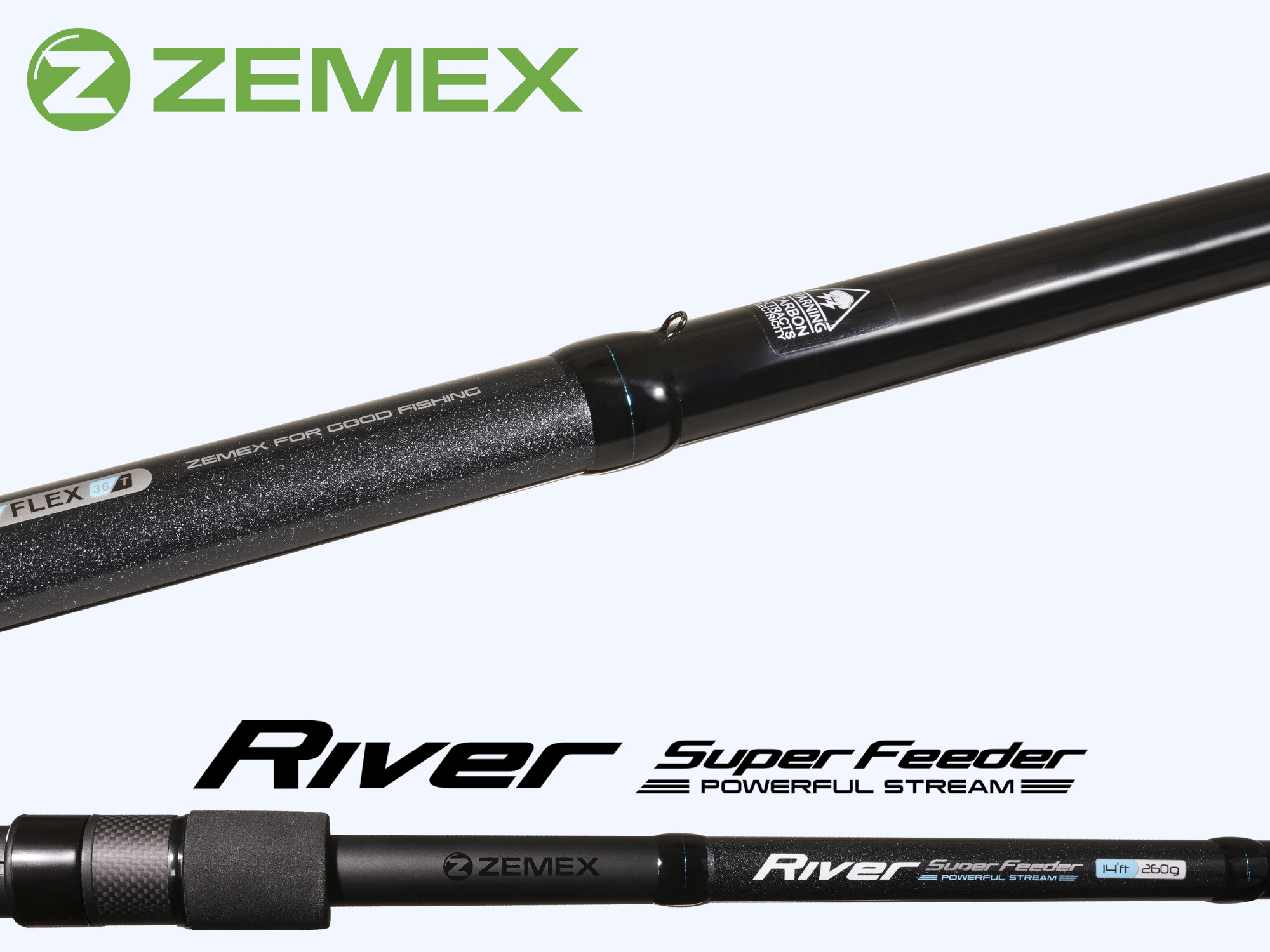 Удилище фидерное ZEMEX RIVER Super Feeder 13 ft - 160 g