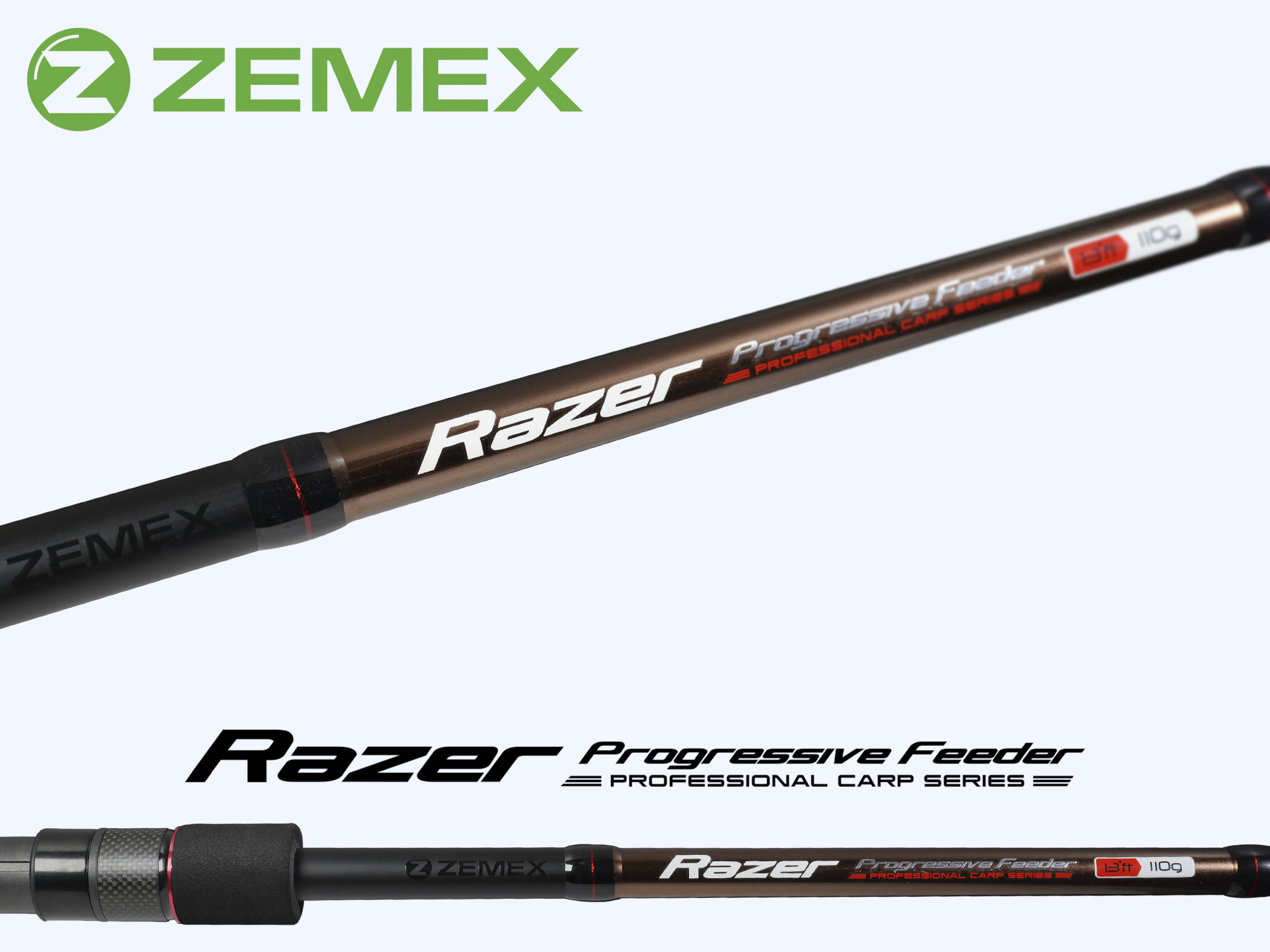 Удилище фидерное ZEMEX RAZER Progressive Feeder 12 ft - 80 g