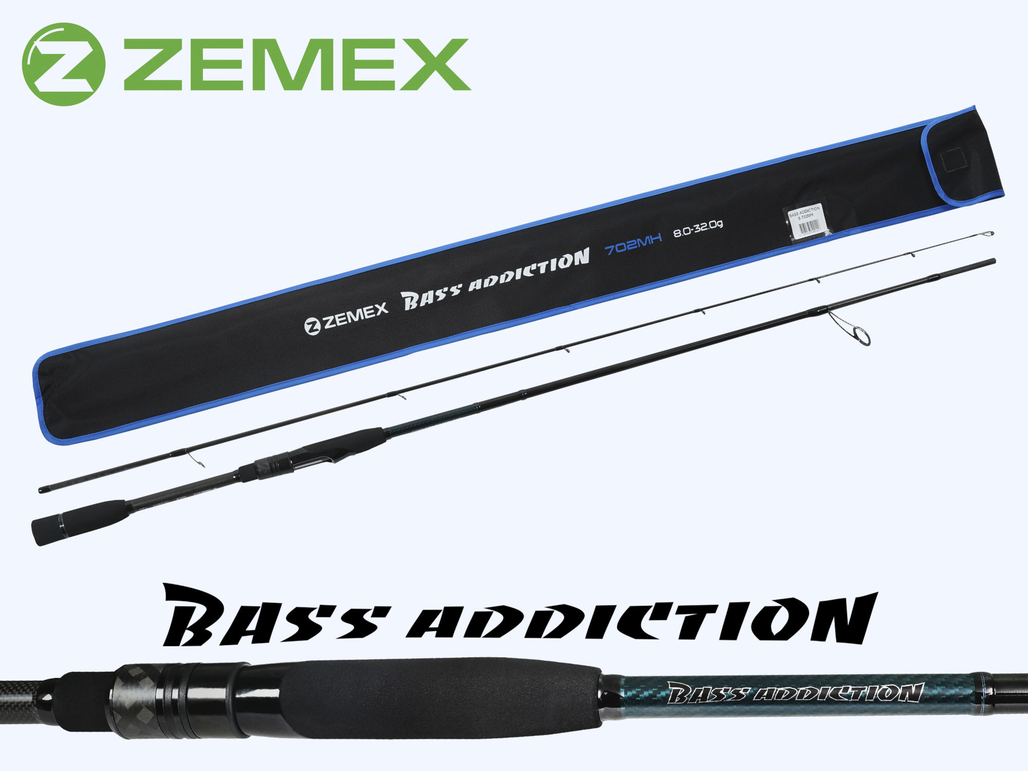 Спиннинг ZEMEX BASS ADDICTION 662M 6-21 g