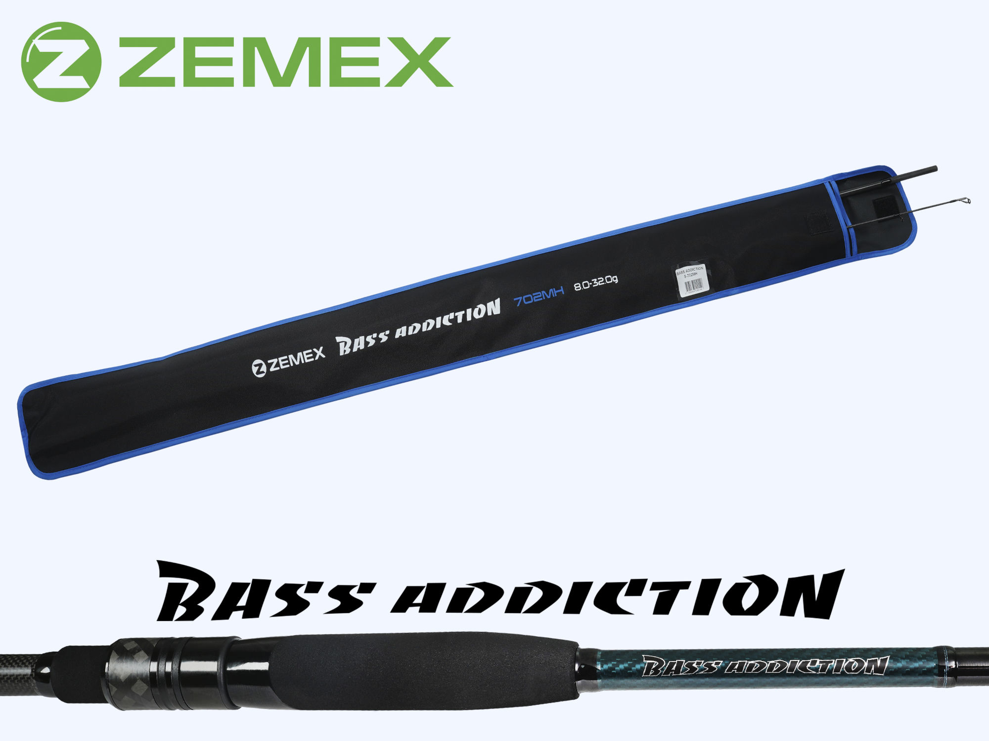 Спиннинг ZEMEX BASS ADDICTION 702MH 8-32 g