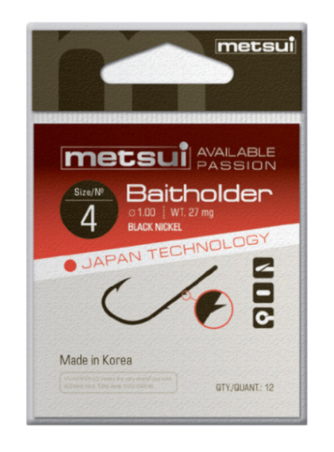 Крючки METSUI BAIT HOLDER цвет bln, размер № 8, в уп. 12 шт