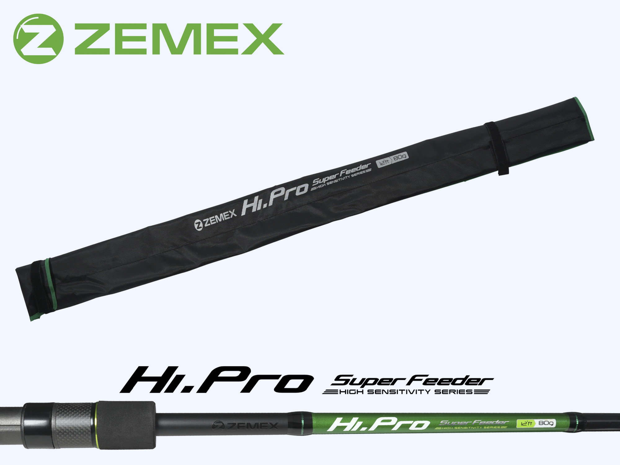 Удилище фидерное ZEMEX HI-PRO Super Feeder 12 ft - 80 g