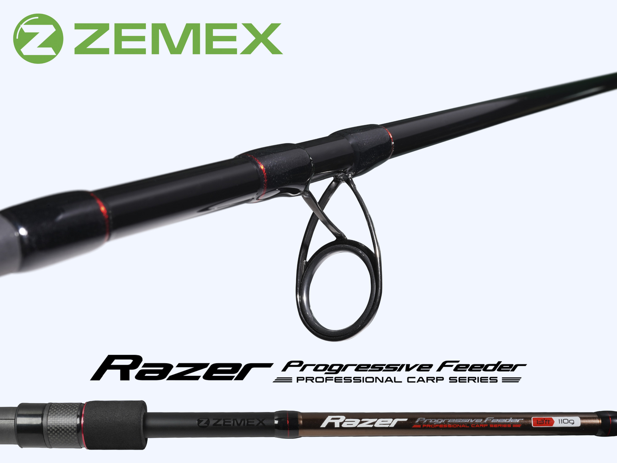 Удилище фидерное ZEMEX RAZER Progressive Feeder 12 ft - 80 g