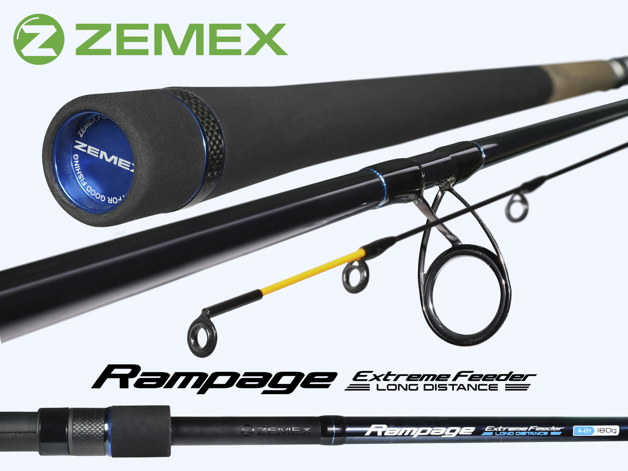 Удилище фидерное ZEMEX RAMPAGE Extreme Feeder 14 ft - 180 g
