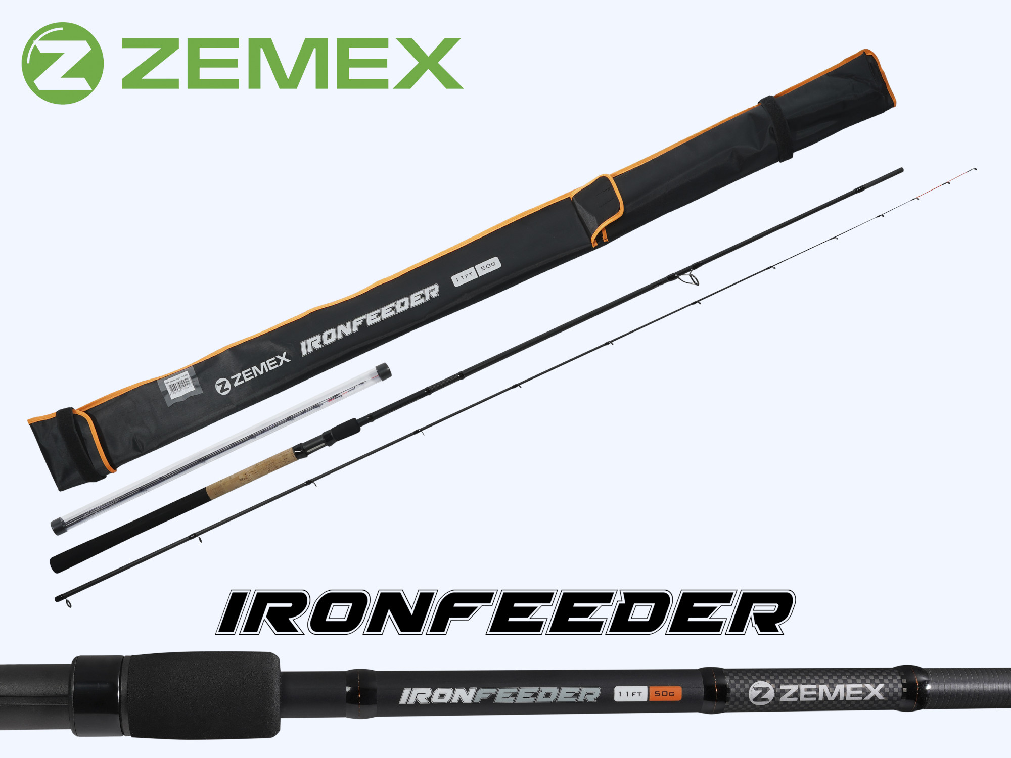 Удилище фидерное ZEMEX IRON Medium Feeder 12 ft - 90 g