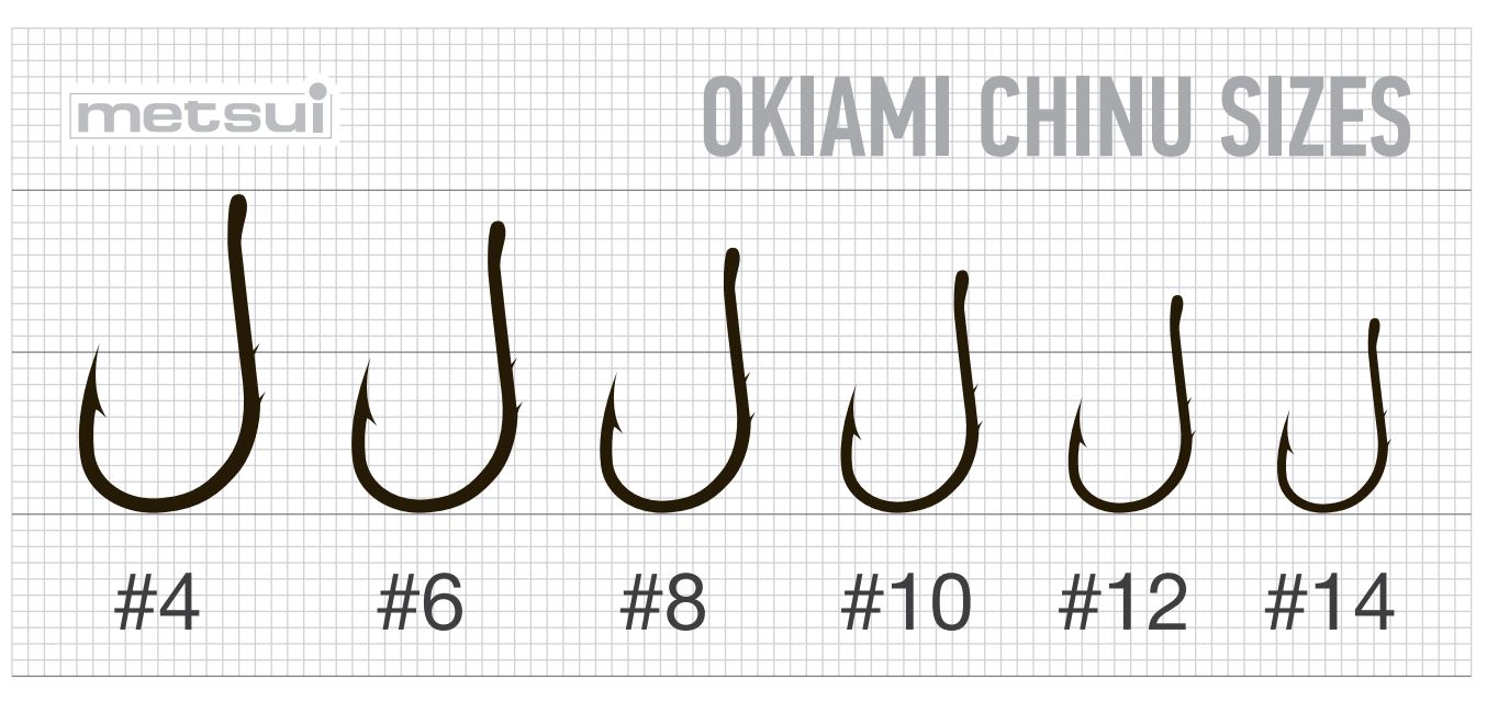 Крючки METSUI OKIAMI CHINU цвет bln, размер № 14, в уп. 12 шт